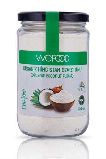 Wefood Organik Glütensiz Hindistan Cevizi Unu 320 gr (Organik Sertifikalı)